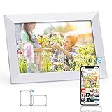 FRAMEO WiFi Digitaler Bilderrahmen, 10,1 Zoll Touchscreen Fotorahmen, 1280x800...