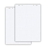 Conipa® - 2 x Flipchart Papier Block 68x99 cm weiß (KARIERT) 80 g/qm - 2...