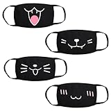 4 Stück Mundschutz Maske Femboy Mask Stoffmaske Mundmaske Baumwollmaske Anime...