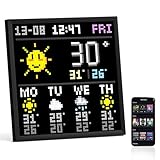 Divoom Pixoo-64 WiFi Pixel Art Display mit einem 64x64 LED Panel, einzigartige...