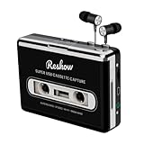 Reshow Tragbarer Kassettenspieler MP3-Audio-Musik über USB aufnehmen &...