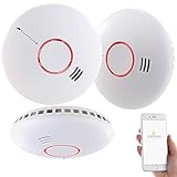 VisorTech Rauchmelder Elesion: 3er-Set WLAN-Rauch- & Hitzemelder mit weltweiter...
