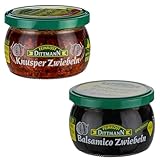 Feinkost Dittmann Zwiebel-Duo – Balsamico Zwiebeln & Knusper Zwiebeln im 2er...