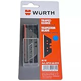 Würth 10x Trapezklinge schwarz Ersatzklingen extrem scharf für Trapezmesser...