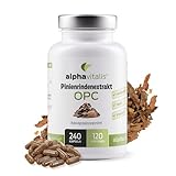 Pinienrindenextrakt Kapseln hochdosiert mit 32% OPC + natürliches Vitamin C -...