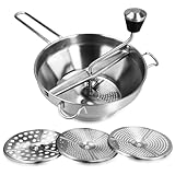 Navaris Passiergerät aus Edelstahl mit 3x Siebeinsatz - Passiermühle für...