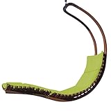 ASS Design Hängeliege Schwebeliege Schaukelliege NAVASSA-SEAT-GRÜN aus Holz...