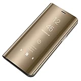 Kompatibel für Samsung Galaxy S8 Hülle Handyhülle,Spiegel PU Leder Flip...