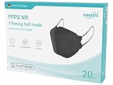EUROPAPA® 20x FFP2 Fisch Form Schwarz Masken Atemschutzmaske 4-Lagen...