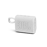 JBL GO 3 kleine Bluetooth Box in Weiß – Wasserfester, tragbarer Lautsprecher...