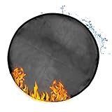 WYYFXY® Rund Feuerfeste Matte, 50cm Feuerfeste Unterlage Feuerschutzmatte...