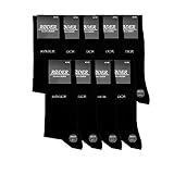 RØDER Premium Business Socken Herren 9er Pack Elastische, bequeme schwarze...