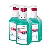 3x 500 ml Schülke Desderman Hyclick Händedesinfektionsmittel...