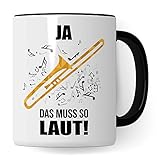 Posaune Tasse - Musik Geschenk für Posaunist - Kaffeetasse Musiker...