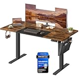 SONGMICS Höhenverstellbarer Schreibtisch elektrisch, 60 x 140 x (72-120) cm,...