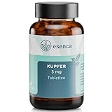 Kupfer Tabletten hochdosiert – 365 vegane Tabletten für 1 Jahr – 3 mg...