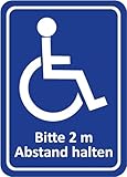 Dykgraaf Behinderten Aufkleber | Rollstuhlfahrer | 2m Abstand halten | Sticker |...