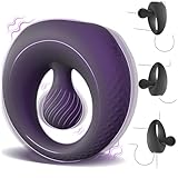 Penisring Vibrator mit 360° Verstellbarem Perlen-Klitorisstimulator, Sex...