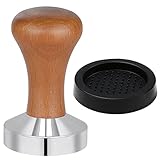 Vicloon Kaffee Tamper,tamper 51mm mit Holzgriff und Silikonmatte...