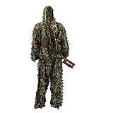 Zicac 3D Ghillie Tarnanzug Dschungel Ghillie Suit Woodland Camouflage Anzug...