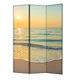 framed concept - Paravent Raumteiler Holz 135x172 cm, 3-teilig beidseitig,...