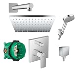 Hansgrohe Duschsystem mit Unterputz Duscharmatur von Hansgrohe Regendusche mit...
