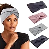 Norhogo 4 Stück Sommer Elastische Stirnbänder, stirnband damen, Haarreif...