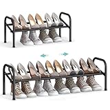 SONGMICS Schuhregal, Schuhständer, 1 Ebene, Metallregal, verstellbar,...