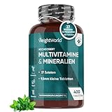 Multivitamin Tabletten - 400 Vegane Stück mit 27 Vitaminen & Mineralien -...