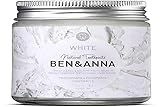 BEN & ANNA WHITE - Fluoridfreie natürliche Zahnpasta im Glas - Aktivkohle...