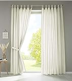 Gardinenbox 2er Set Vorhänge Schal Schlaufen »Berlin« HxB 245x140 cm Creme...