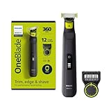 Philips OneBlade QP6531/15 Hybrid-Elektro-Trimmer, Schwarz, 360 Pro