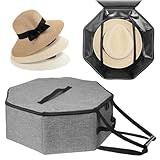 BOHEMIABY Hutschachtel Achteck mit Deckel, Faltbare Reise Hutbox, Stapelbar,...