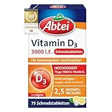Abtei Vitamin D3 3000 I.E. - unterstützt Immunsystem und Knochen - glutenfrei,...