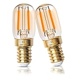 Luxvista 2W E14 LED Glühbirnen Dimmbar Ultra Warmweiß 2200K Vintage Amber Glas...