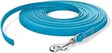 5m Schleppleine, Hundeleine, 1 Karabiner, Cyan-blau, extra schmal, schmutz- und...