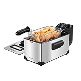 Aigostar Ushas 30HEZ - Semi-professionelle Fritteuse, Edelstahl, 2200 Watt, 3...