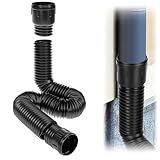 QWORK® Rund Dachrinne Flexible Fallrohr Verlängerung, aus PE-Material,...