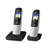 Panasonic KX-TGH722GS Schnurlostelefon Duo mit Anrufbeantworter (DECT Telefon,...
