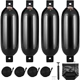 VEVOR Fender-Set 4 Aufblasbare Fenders 16,51 x 58,42 cm Bootsfender, Horizontale...