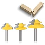 APlus 3tlg. 8mm Verleimfräser Gehrung Verleimfräser Oberfräse 45 Grad Lock...
