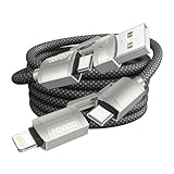 RAVIAD Multi USB Kabel, Universal Ladekabel [3M] Nylon Schnell 4 in 1 Mehrfach...