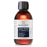 Naissance Jojobaöl Gold BIO (Nr. 233) - 225ml - Kaltgepresst Gesichtsöl für Haare, Wimpern Haut, Körperöl für Massage und Kosmetik