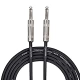 Amazon Basics TS Connector Instrumentenkabel, 6,35 mm, gerader Stecker, 3 m,...