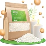 molinoRC 1kg Sojawachs für Kerzen [100% pflanzlich] - Reines Premium Soja Wachs...