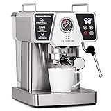 Klarstein 1,8 L Siebträgermaschine für 2 Tasse Kaffee, Mini Espressomaschine...