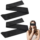 GEEHUA 2 Stück Satin Augenbinde, 150 x 7 cm Satin Schlafaugenmaske,...