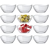 KONZEPT Salatschüssel Glas klein 12er Set – 310 ml, stapelbare,...