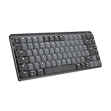 Logitech MX Mechanische kabellose Mini-Tastatur mit Beleuchtung, Taktile leise...