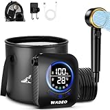 WADEO Tragbare Dusche mit Pumpe und Wasserbehälter, 8000mAh wiederaufladbare...